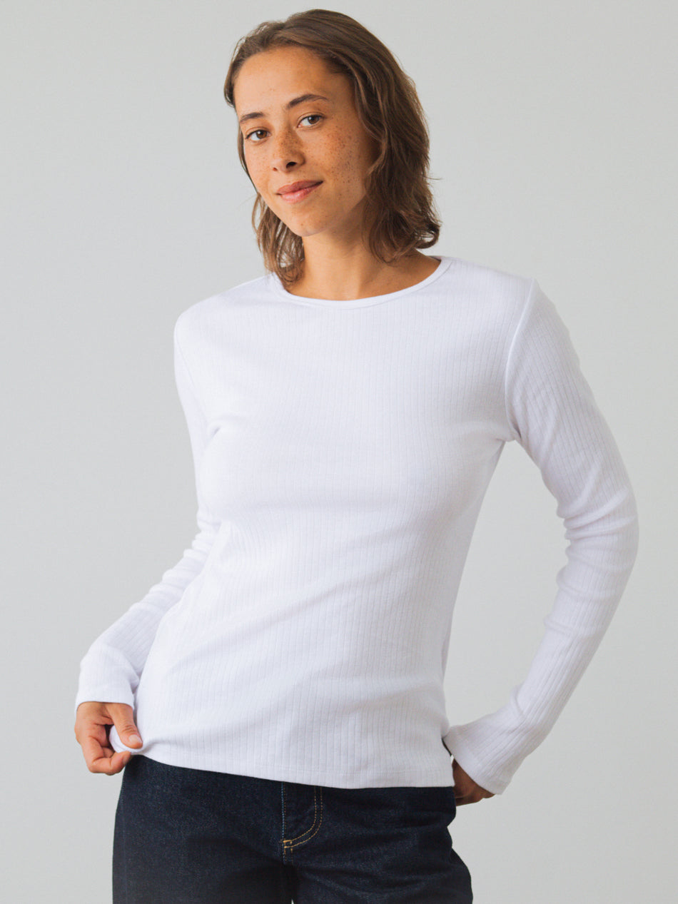 Geripptes Langarm Shirt