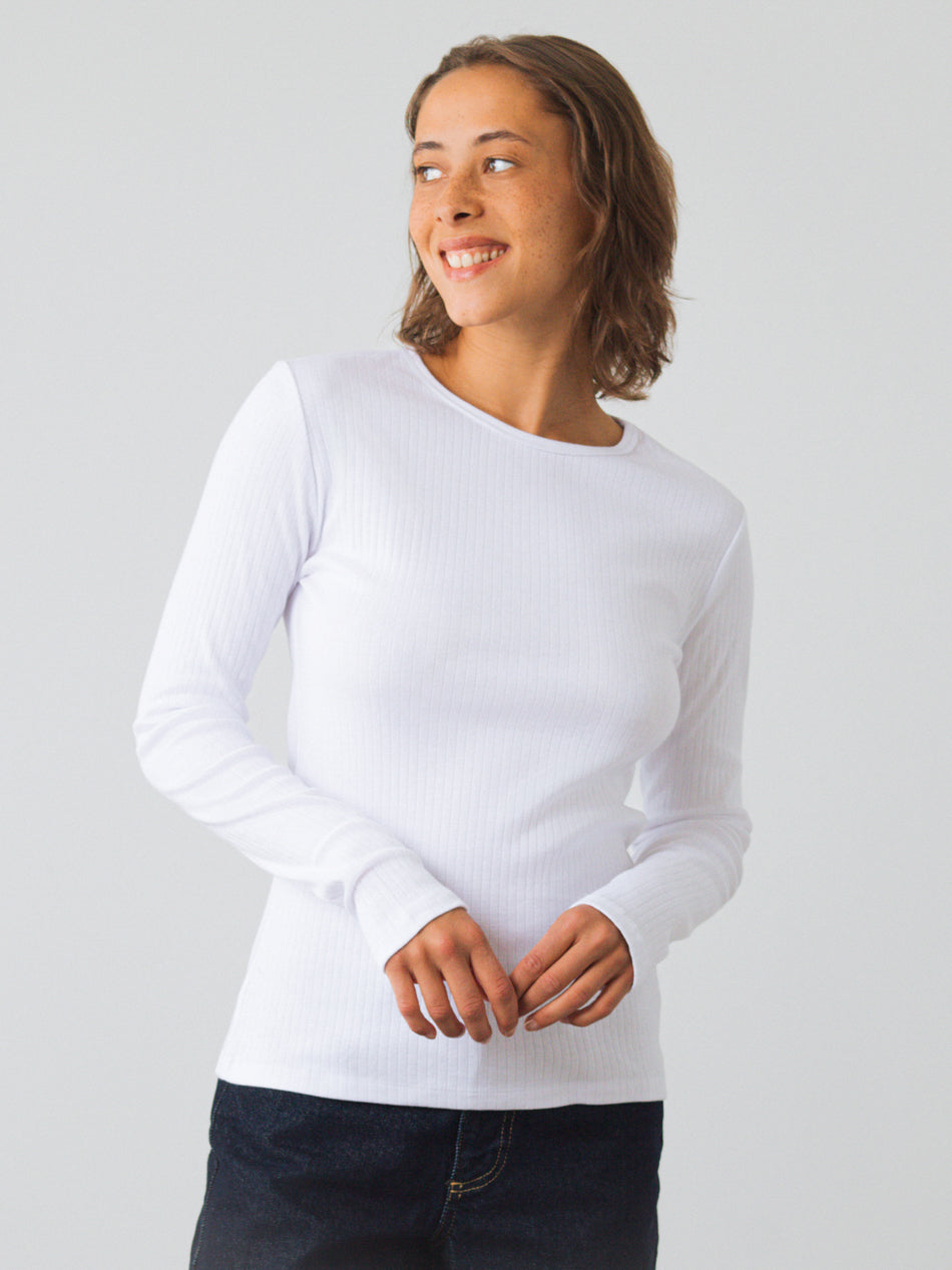 Geripptes Langarm Shirt