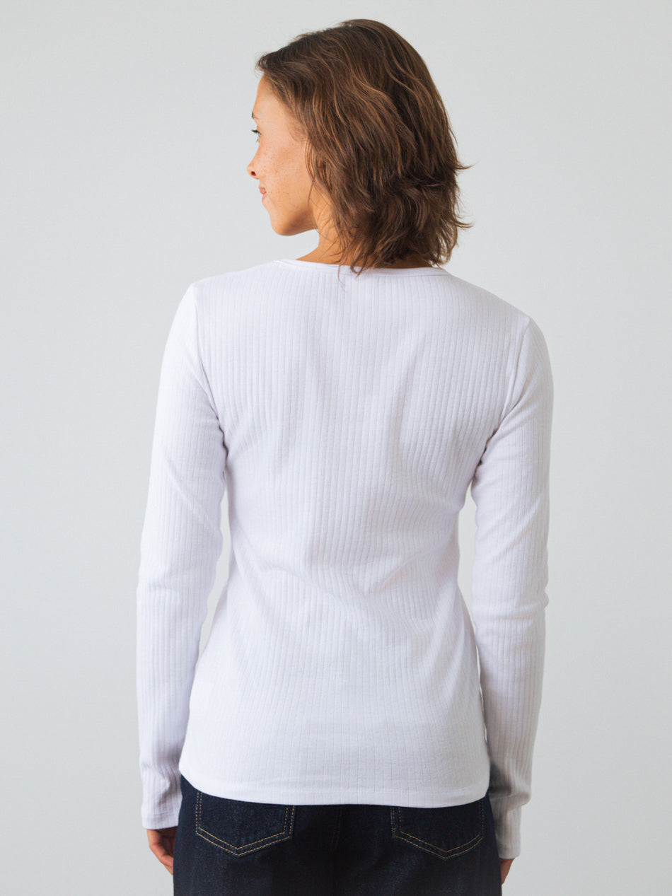Geripptes Langarm Shirt