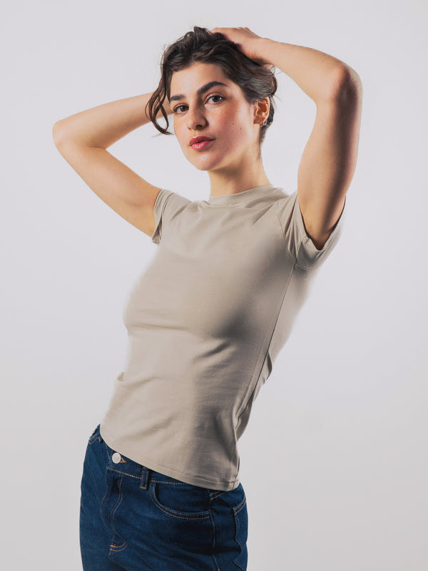 GIVEAWAY Slim Shirt Greige C-Grade